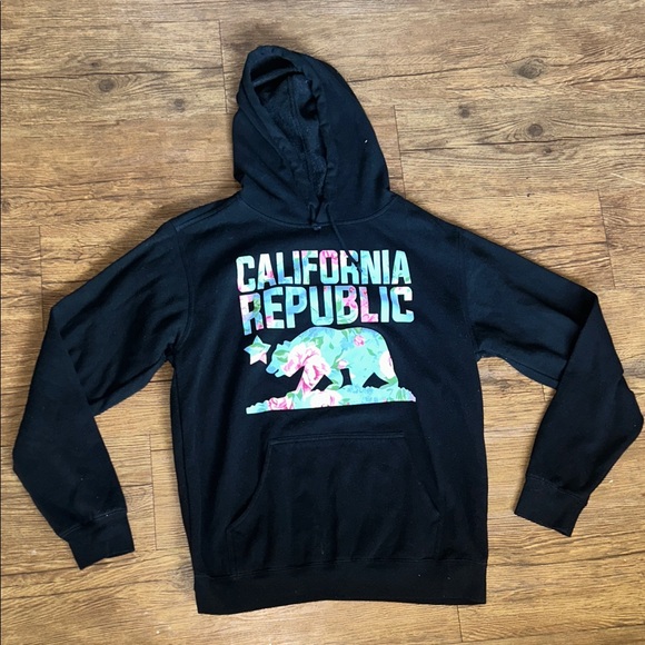 Bowery Supply Co Tops - California Republic Black Hoodie
